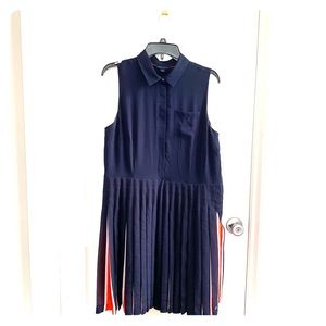 Blue, red and white cheerleader dress with pockets